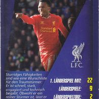 Liverpool FC Welt Fussball Stars Trading Card Daniel Sturridge 2014