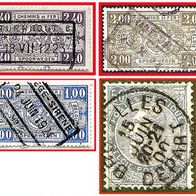 060a Belgien - Belgique - vier gestempelte Briefmarken verschiedene Werte