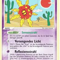 Pokémon Pokemon Karte deutsch 42/107 Sonnfel Versengendes Licht Reflexionsstrahl 2005