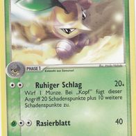 Pokémon Pokemon Karte deutsch 48/100 Blanas Ruhiger Schlag Rasierblatt 2003