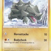 Pokémon Pokemon Karte deutsch 95/130 Rihorn Hornattacke Bodycheck 2007