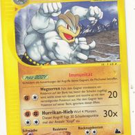 Pokémon Pokemon Karte deutsch 16/144 Machomei Wegzerren Hurrikan-Hieb 2003