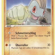 Pokémon Pokemon Karte deutsch 53/108 Machollo Schmetterschlag Überroller 2007