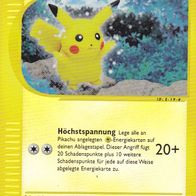 Pokémon Pokemon Karte deutsch 84/144 Pikachu Höchstspannung 2003 Revers Holo