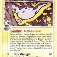 Pokémon Pokemon Karte deutsch 20/101 Mantax Kraft-Kreislauf Spiralsauger 2007