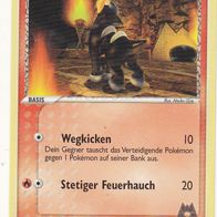 Pokémon Pokemon Karte deutsch 63/95 Hunduster Wegkiken Stetiger Feuerhauch 2005