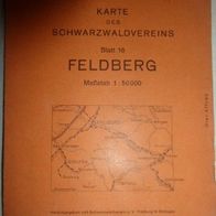 Schwarzwald Wanderkarte Blatt 16, Feldberg, Karte des Schwarzwaldvereins