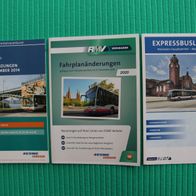 ESWE Verkehr: 3 Fahrpläne aus den Jahren 2014, 2020 und 2021