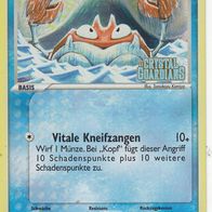 Pokemon Karte deutsch 54/100 Krabby Vitale Kneifzangen Holo Ex Crystal Guardians 2006