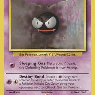 Pokemon Karte 50/102 englisch Non Holo Gastly Sleeping Gas Destiny Bond 1999