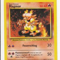 Pokemon Karte 36/102 deutsch Non Holo Magmar Feuerschlag Flammenwurf