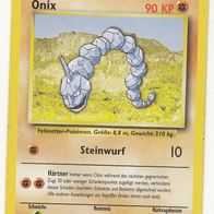 Pokemon Karte 56/102 deutsch Non Holo Onix Steinwurf 1999