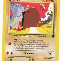 Pokemon Karte 52/82 englisch Non Holo Diglett Dig Under Scratch