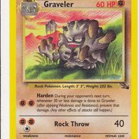 Pokemon Karte 37/62 englisch Non Holo Graveler Rock Throw Harden 1999