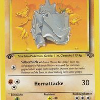 Pokemon Karte 61/64 deutsch 1. Edition Non Holo Rihorn Hornattacke