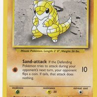 Pokemon Karte 62/102 englisch Non Holo Sandshrew Sand-attack