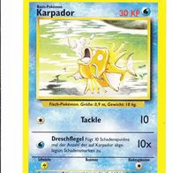 Pokemon Karte 35/102 deutsch Non Holo Krabby Karpador Tackle Dreschflegel