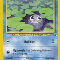 Pokemon Karte 62/75 englisch Non Holo Poliwag Rollout Hypnosis
