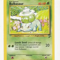 Pokemon Karte 67/130 englisch Non Holo Bulbasaur Leech Seed
