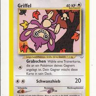 Pokemon Karte 41/64 deutsch Non Holo Griffel Grabschen Schwanzhieb 2000