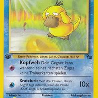 Pokemon Karte 53/62 deutsch 1. Edition Enton Kopfweh Kratzfurie 1999-2001