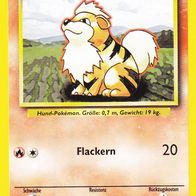 Pokemon Karte 28/102 deutsch Non Holo Fukano Flackern 1999