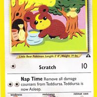 Pokemon Karte 65/75 englisch Non Holo Teddiursa Scratch Nap Time 1995-2001