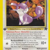 Pokemon Karte 66/82 deutsch Non Holo Edition 1 Rattfratz Hinterlist Ruckzuckhieb 2000