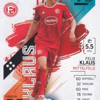 Fortuna Düsseldorf Topps Match Attax Trading Card 2021 Felix Klaus Nr.375