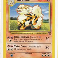 Pokemon Karte 33/130 englisch Non Holo Arcanine Flamethrower Take Down 1999-2000