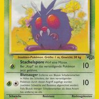 Pokemon Karte 63/64 deutsch Non Holo Bluzuk Stachelspore Blutsauger 1999-200