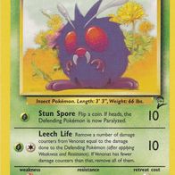Pokemon Karte 97/130 englisch Non Holo Venonat Stun Spore Leech Life 1999-2000
