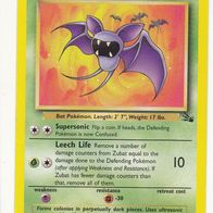 Pokemon Karte 57/62 englisch Non Holo Zubat Leech Life Supersonic 1999
