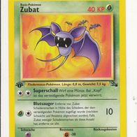 Pokemon Karte 57/62 deutsch Edition 1 Non Holo Zubat Sperschall Blutsauger 1999-2000