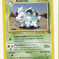 Pokemon Karte 40/64 deutsch Non Holo Nidorina Superschall Doppelkick 1999-2000