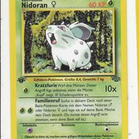 Pokemon Karte 57/64 deutsch Edition 1 Non Holo Nidoran Kratzfurie Familienruf 1999