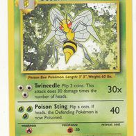 Pokemon Karte 17/102 englisch Non Holo Beedrill Twineedle Poison Sting 1999