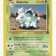 Pokemon Karte 40/64 englisch Non Holo Nidorina Supersonic Doeble Kick 1999