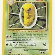 Pokemon Karte 33/102 deutsch Non Holo Kokuna Härtner Giftpuder 1999