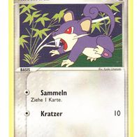 Pokemon Karte 77/112 deutsch Non Holo Rattfratz Sammeln Kratzer 2004