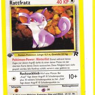 Pokemon Karte 66/82 deutsch Edition 1 Non Holo Rattfratz Ruckzuckhieb Hinterlist 1999