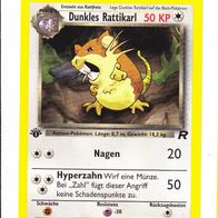 Pokemon Karte 51/82 deutsch Edition 1 Non Holo Dunkles Rattikarl Nagen Hyperzahn