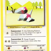 Pokemon Karte 39/102 Porygon englisch Non Holo Conversion 1999