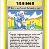 Pokemon Karte 102/105 Pokémon-Persönlichkeitstest Trainer deutsch Non Holo 1995-2000