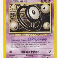 Pokemon Karte 69/75 Unown englisch Hidden Power Non Holo 1995-2001
