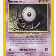 Pokemon Karte 51/75 Unown englisch Hidden Power Non Holo 1995-2001