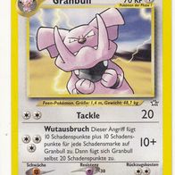 Pokemon Karte 37/111 Granbull deutsch Tackle Wutausbruch Non Holo 1995-2001