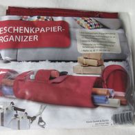 Geschenkpapier Organizer NEU rot Geburtstag Weihnachten Ostern