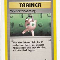 Pokemon Karte 61/62 Wiederverwertung Editon 1 Trainer deutsch Non Holo 1999-2000