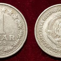 3965(3) 1 Dinar (Jugoslawien) 1965 in ss ............... von * * * Berlin-coins * * *